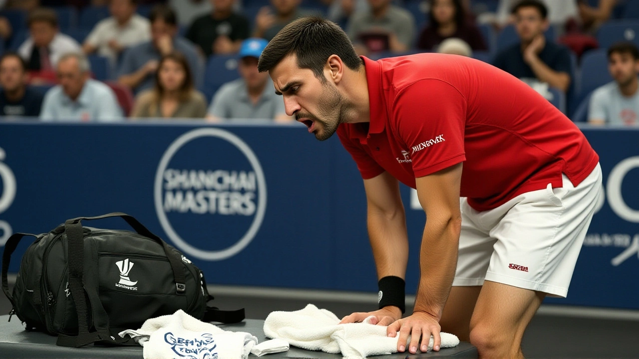 Novak Djokovic collapses in Shanghai heat, makes Masters history