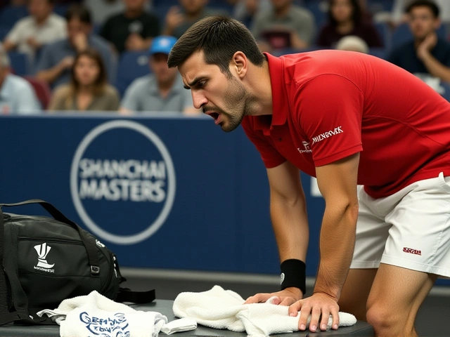 Novak Djokovic collapses in Shanghai heat, makes Masters history